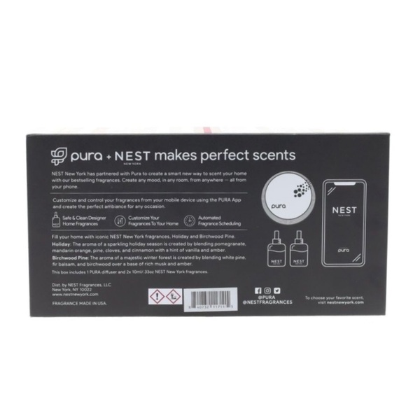 NEW Pura Nest Smart Home Fragrance Set Holiday & Birchwood Pine - Picture 2 of 2